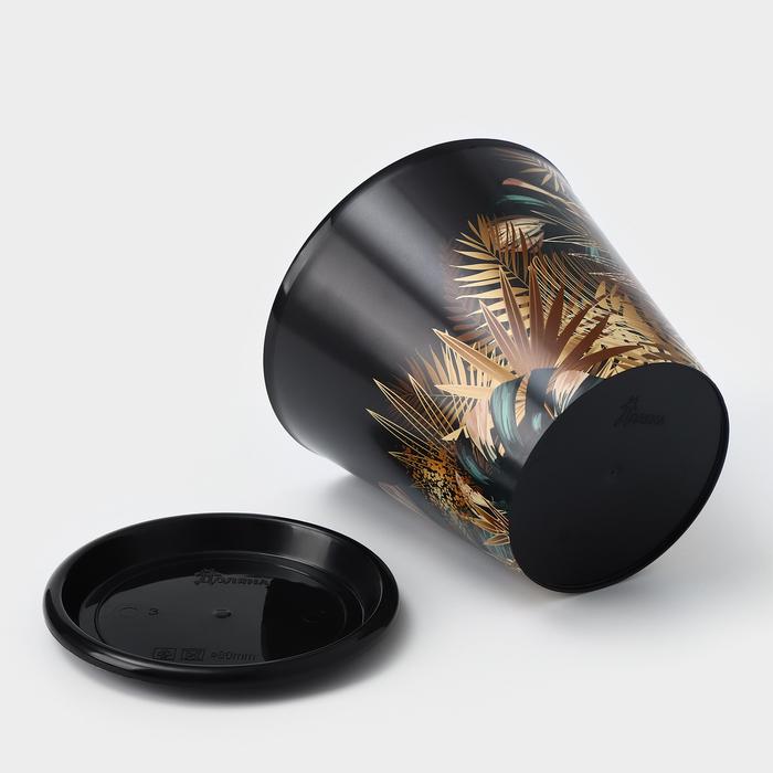 Горшок для цветов Доляна «Голди», 800 мл, цвет чёрный