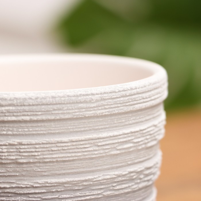 Горшок для цветов «Букле», 700 мл, d=11.5 см, h=11.5 см, керамика, серый