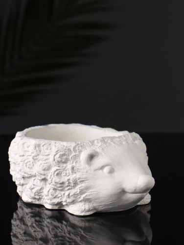 Фигурное кашпо для цветов «Ёжик», гипс, 15×11×5 см
