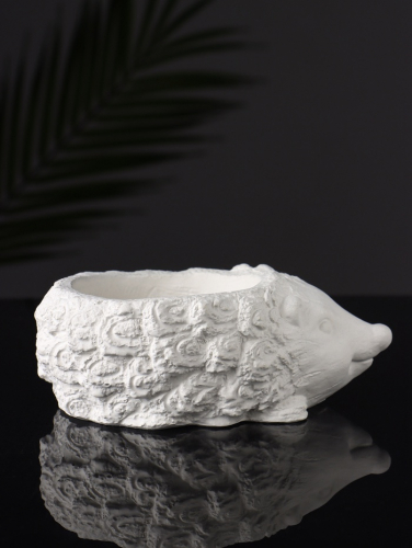 Фигурное кашпо для цветов «Ёжик», гипс, 15×11×5 см