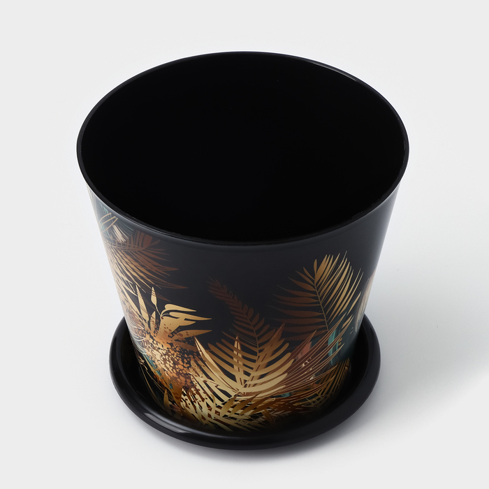 Горшок для цветов Доляна «Голди», 800 мл, цвет чёрный