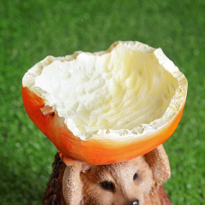 Садовая фигура из полистоуна «Ёжик - поилка», 23 см