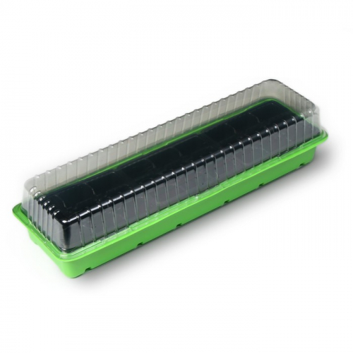 Мини-парник для рассады, 56 × 17 × 12 см, 3 вставки, 27 ячеек, пластик, Greengo