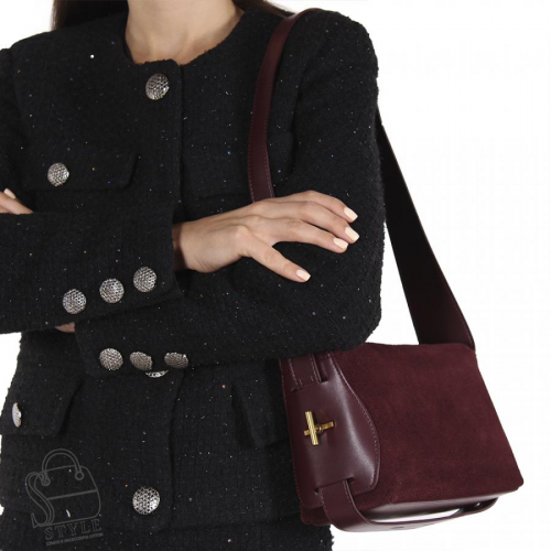 Сумка женская кожаная 5736BDAA wine red Baidou/30