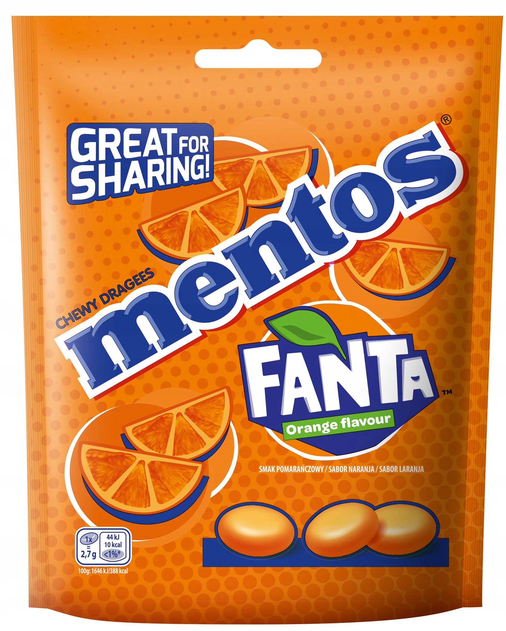 Жевательные конфеты Mentos Fanta Dragees 160гр