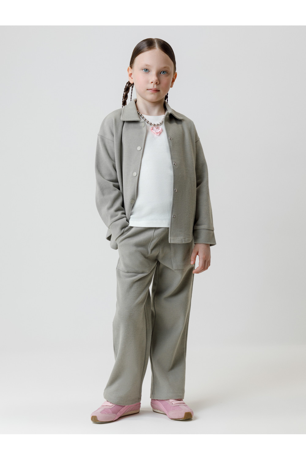 Crockid Рубашка КР 302812 лесной туман к581 Crockid