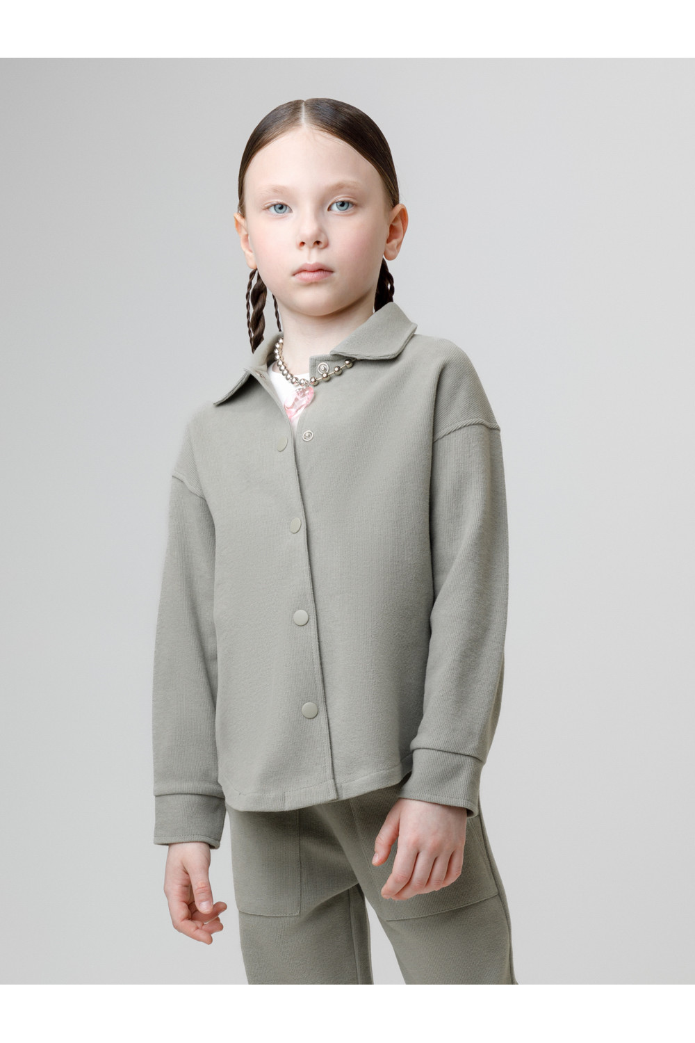 Crockid Рубашка КР 302812 лесной туман к581 Crockid