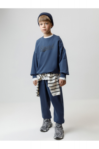 Crockid Брюки КР 400836 синий космос к618 Crockid