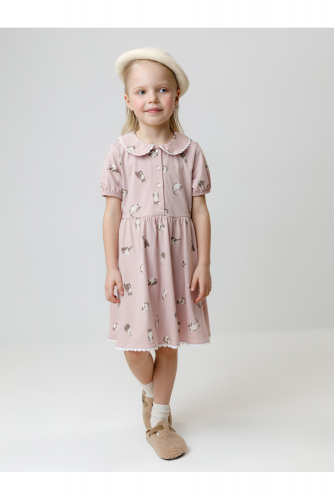 Crockid Платье КР 5932 розовый лед, кошечки к577 Crockid