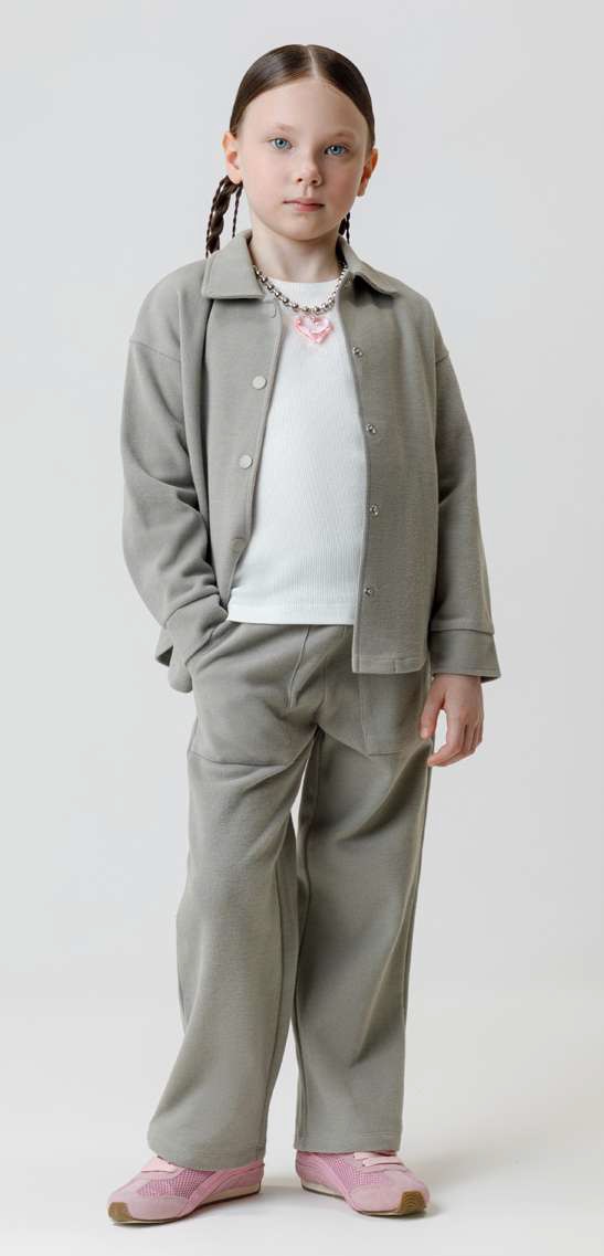 Crockid Рубашка КР 302812 лесной туман к581 Crockid