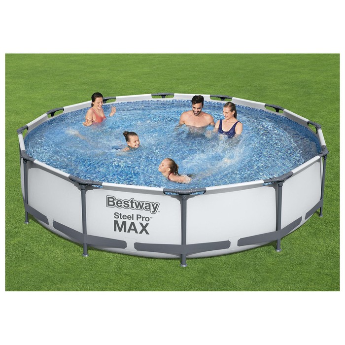 УЦЕНКА Бассейн каркасный Bestway Steel Pro Мах, 366×76 см, фильтр-насос, 56416
