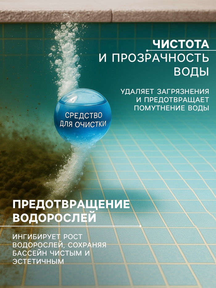 Очиститель бассейнов и искусственных водоемов Goodhim-550 ECO, без хлора, 1 л