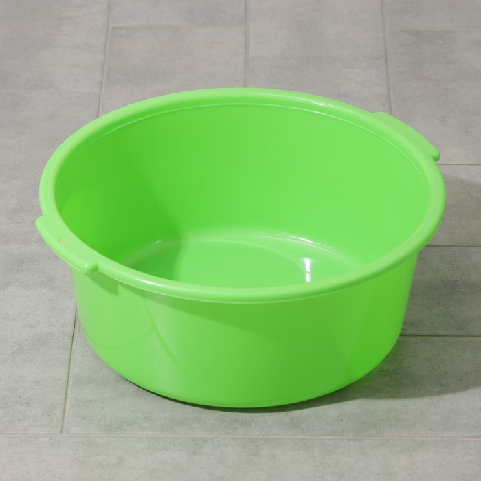 Таз пластиковый круглый, 10 л, цвет салатовый