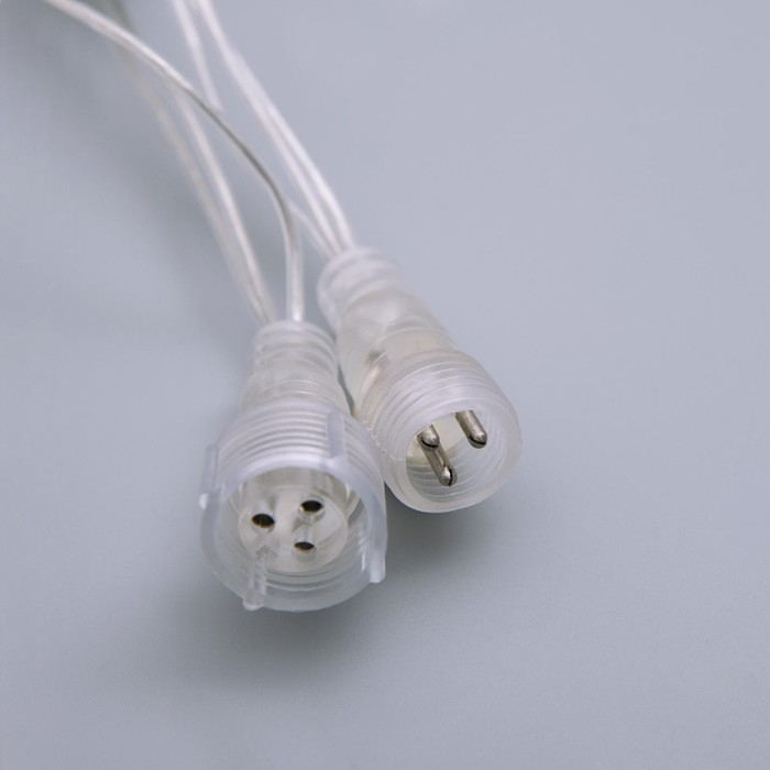 УЦЕНКА Гирлянда «Бахрома» 3 × 0.9 м, IP44, УМС, прозрачная нить, 232 LED, свечение белое, 220 В