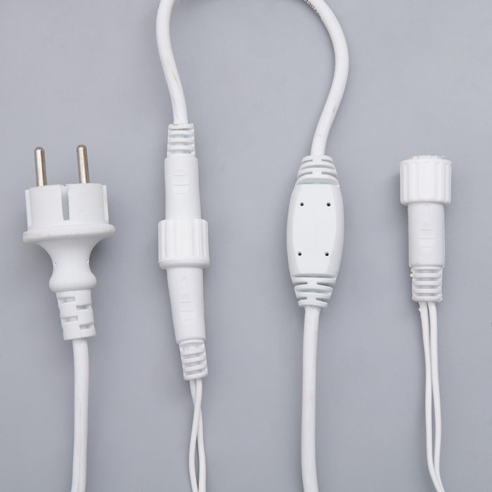 УЦЕНКА Гирлянда «Бахрома» 3 × 0.6 м, IP44, УМС, белая нить, 160 LED, свечение жёлтое, мерцание белым, 220 В