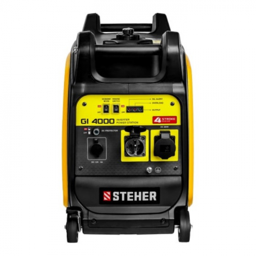 Инверторный генератор STEHER GI-4000, 4Т, 3.5 кВт, 7.5 л, 220 В, ручной стартер, 32 .5 кг