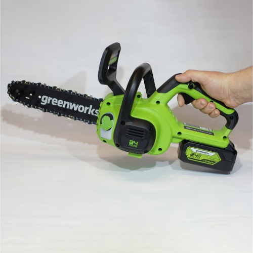 Пила цепная аккумуляторная GREENWORKS G24CS25, без АКБ/ЗУ, 24 В, шина 25 см, паз 1.1 мм