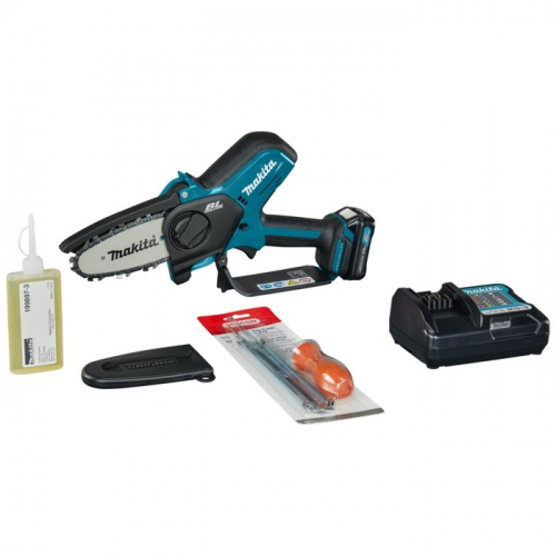 Пила цепная аккумуляторная Makita UC100DWA, 12 В, 4