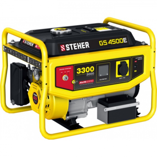 Генератор бенз. STEHER GS-4500Е, 4Т, 220 В, 3300 Вт, 7 л.с, электро/руч. стар, 15 л