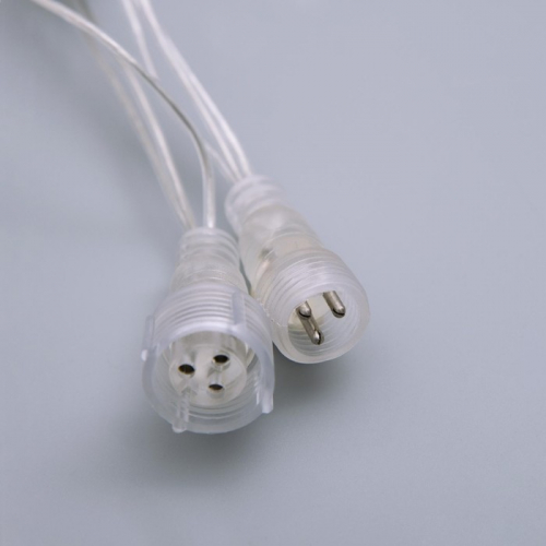 УЦЕНКА Гирлянда «Бахрома» 3 × 0.9 м, IP44, УМС, прозрачная нить, 232 LED, свечение белое, 220 В
