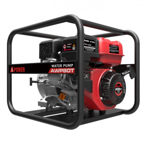 Мотопомпа бензиновая A-iPower AWP 80T, для грязной воды, 7 л.с, гл. 8 м, вход/выход 80 мм