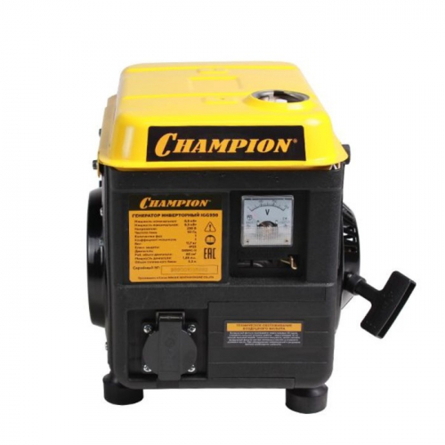 Генератор бензиновый инверторный CHAMPION IGG 950, 2Т, 900 Вт, 220 В, 2.2 л, ручной старт