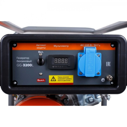 Генератор бензиновый Кратон GG-3200L, 2.7/3 кВт, 220 В, 3.6 л, 3600 об/мин, ручной старт