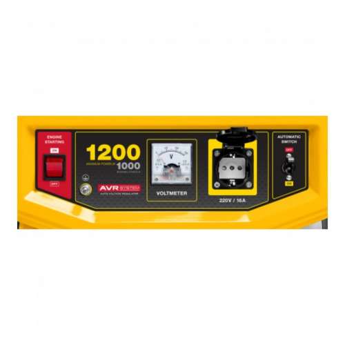 Генератор бензиновый STEHER GS-1500, 4Т, 220 В, 1200 Вт, 4 л.с., ручной стартер, 4.4 л