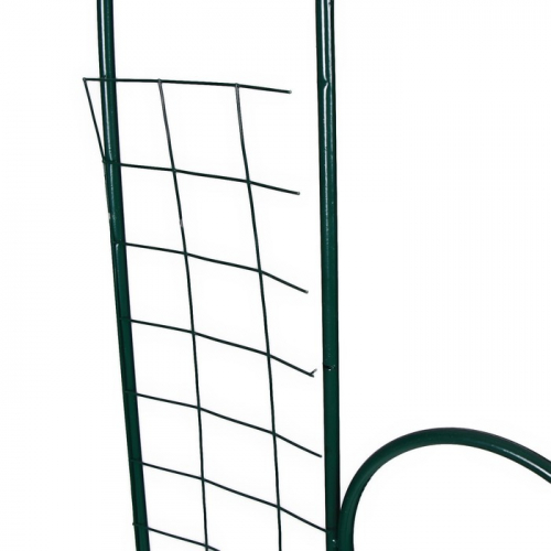 Шпалера, 200 × 50 × 1 см, металл, зелёная, «3 кольца»
