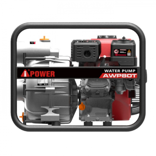 Мотопомпа бензиновая A-iPower AWP 80T, для грязной воды, 7 л.с, гл. 8 м, вход/выход 80 мм