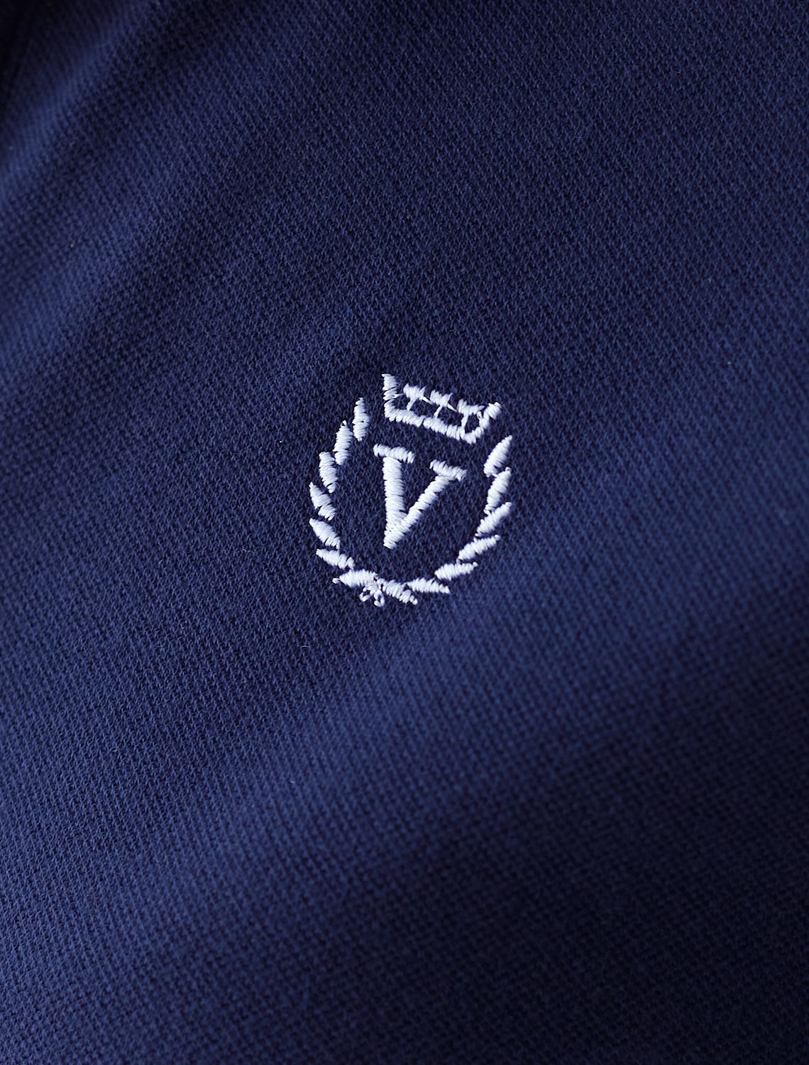 Платье-поло трикотажное D42.091 т.синий