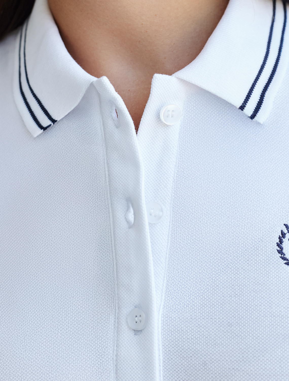 Платье-поло трикотажное D42.091 белый