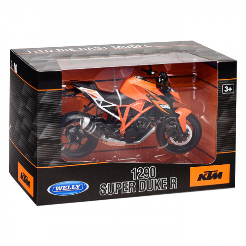 Мотоцикл 1:10 KTM 1290 Super Duke R, оранжевый