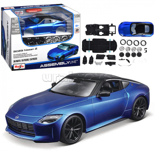 DIY машинка с отверткой die-cast 2023 Nissan Z, 1:24, синяя