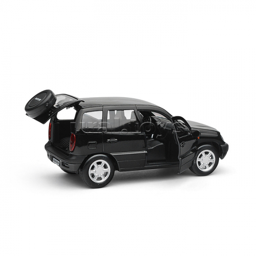 Машина металл LADA NIVA 12 см, (двери, багаж, черный) инерц., в коробке