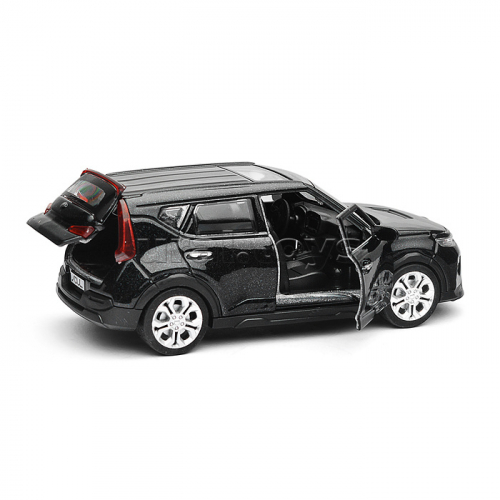 Машина металл KIA soul 12 см, (двери, багаж., черный)инерц, в коробке