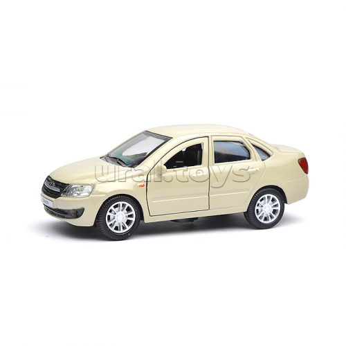 Машина металл LADA granta 11,5 см, (двери, инерц, бежевый,) в коробке