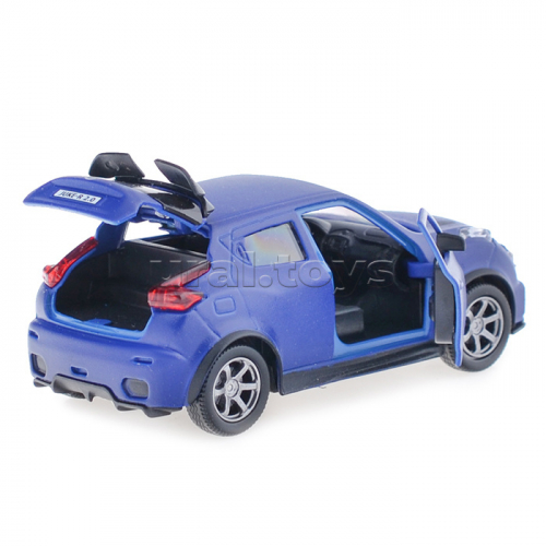 Машина металл. Nissan Juke-R 2.0 SOFT, 12 см, (двер, багаж, синий) инерц, в коробке