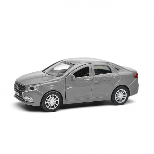 Машина металл LADA vesta 11,5 см, двери, темно-серый