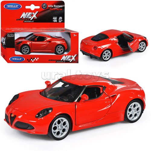 Машинка 1:38 Alfa Romeo 4C, пруж. мех., цв. в асс.