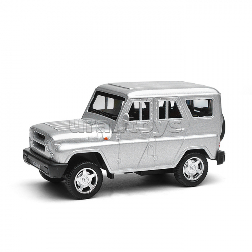 Машина металл UAZ Хантер длина 10,5 см, инерция, серебристый