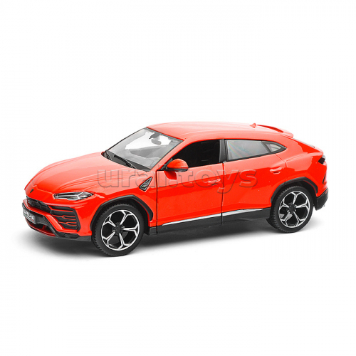Машинка die-cast Lamborghini Urus, 1:25, красная, открывающиеся двери.