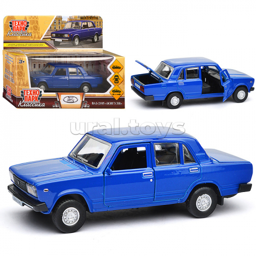Машина металл LADA ВАЗ-2105 1997 12 cm, (двери, багаж, океан.)инерц.,в коробке