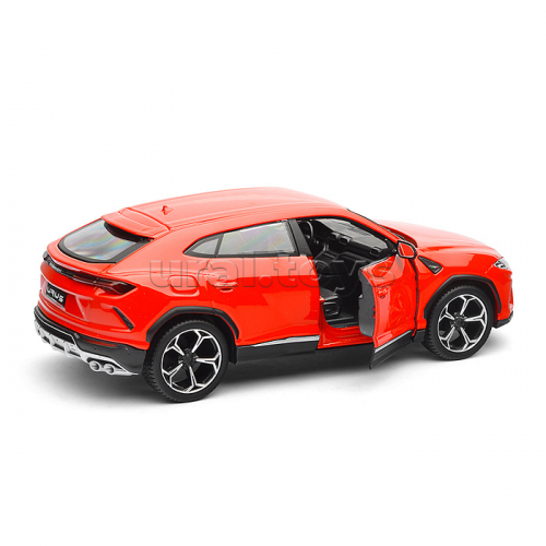 Машинка die-cast Lamborghini Urus, 1:25, красная, открывающиеся двери.