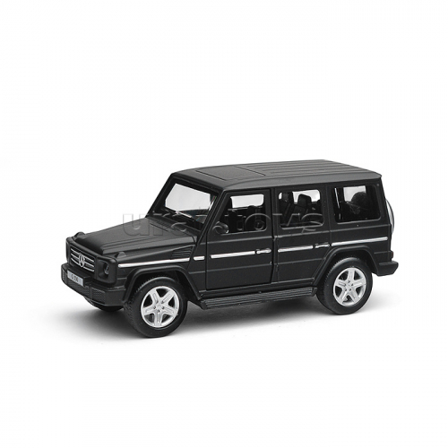 Машина металл Mercedes-Benz G-Class матовый 12 см, (двер, багаж, черный) инерц., в коробке