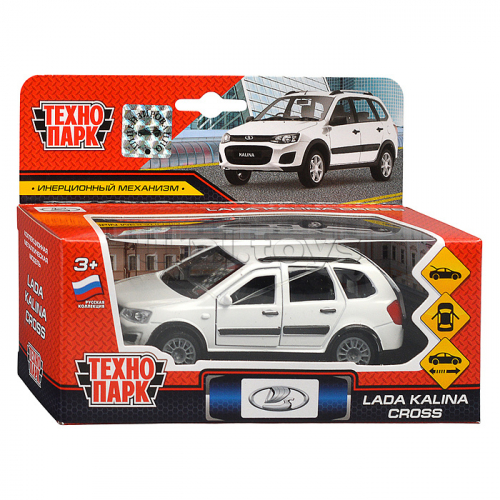 Машина металл LADA Kalina Cross 12 см, (откр. дв, багаж,) инерц., в коробке