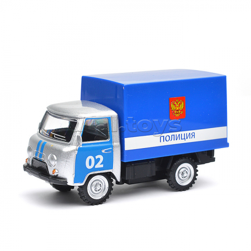 Модель металл УАЗ 3303 Полиция UAZ 11 см, (откр. двери) инерц., в коробке