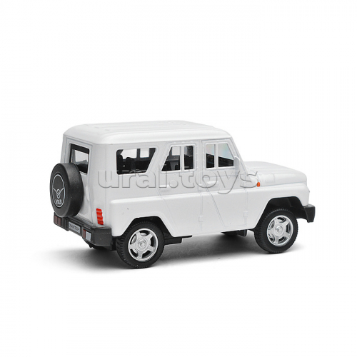 Машина металл UAZ Хантер длина 10,5 см, инерция, белый