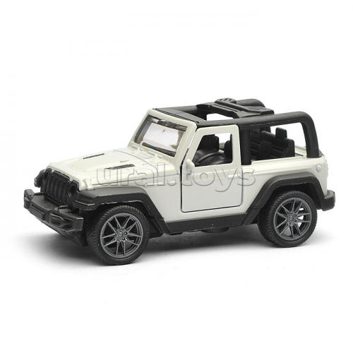 Белая инерционная машинка Джип Сафари die-cast,1:32, открывающиеся двери