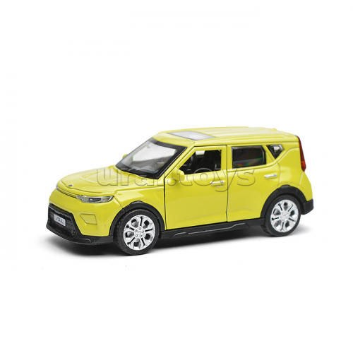 Машина металл KIA soul длина 12 см, двери, багаж., инерц, салатовый